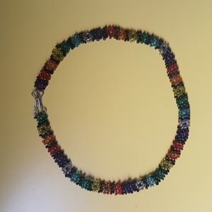 Vintage Beaded choker, Multicoloured, EUC, 90s